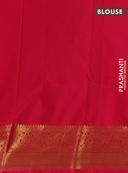 Pastel Pink & Pink Semi Kanchipuram Silk - Korvai