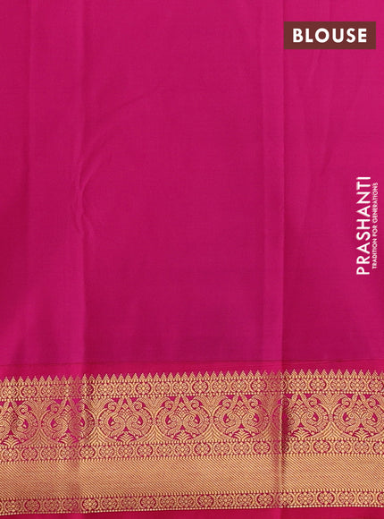 Purple & Pink Semi Kanchipuram Silk - Korvai