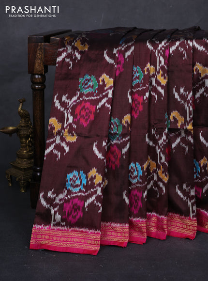 Maroon & Pink Pochampally Silk