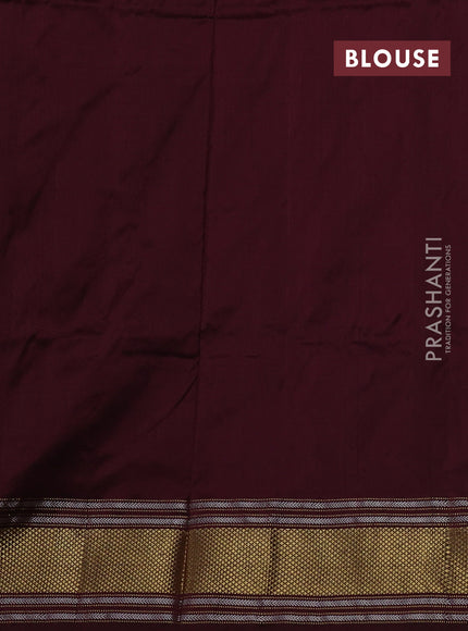 Baby Pink & Maroon Pochampally Silk