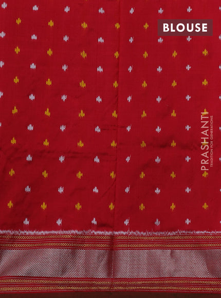 Purple & Red Pochampally Silk