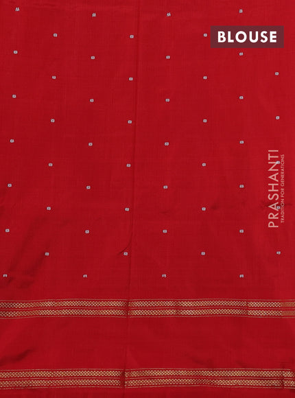 Green & Red Pochampally Silk