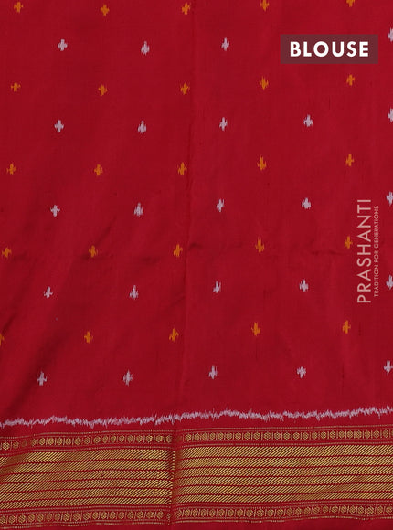 Orange & Red Pochampally Silk