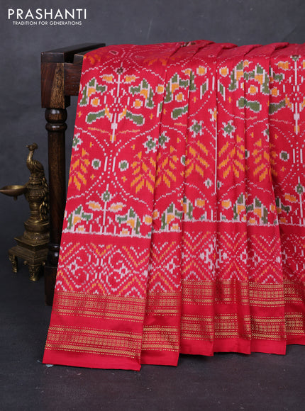 Red Pochampally Silk