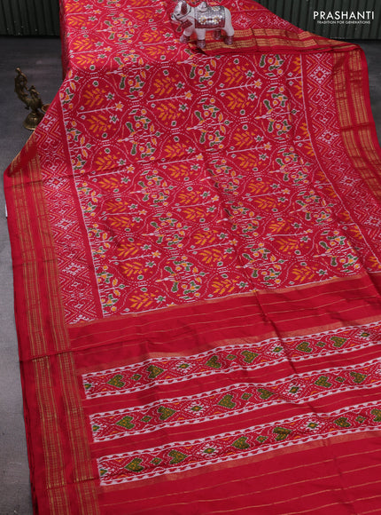 Red Pochampally Silk