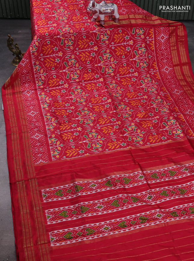 Red Pochampally Silk