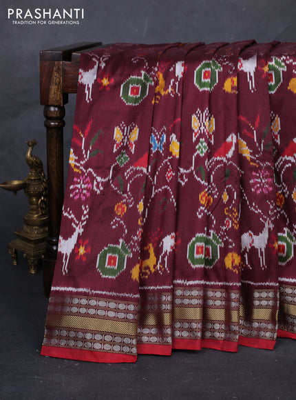 Maroon Pochampally Silk