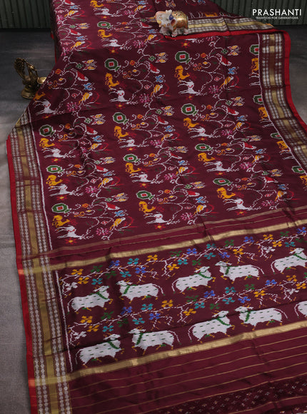 Maroon Pochampally Silk