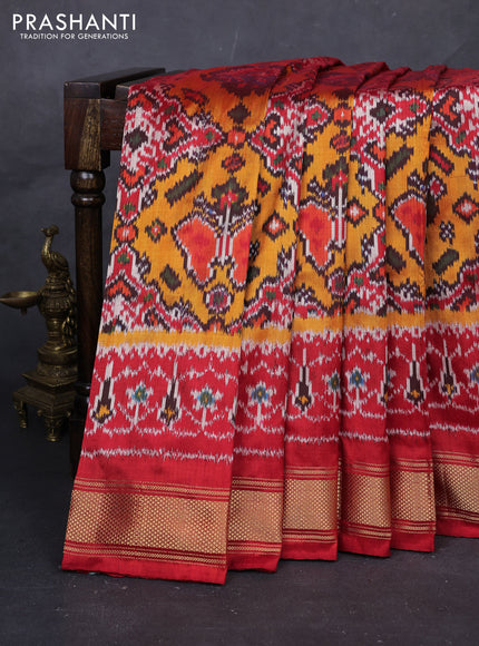 Yellow & Red Pochampally Silk