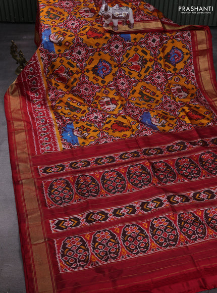 Yellow & Red Pochampally Silk