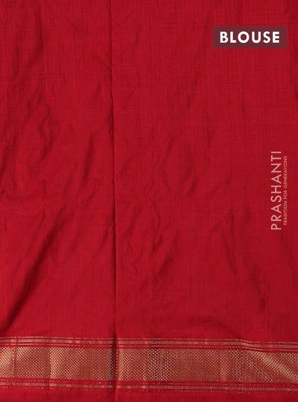 Cs Blue & Red Pochampally Silk