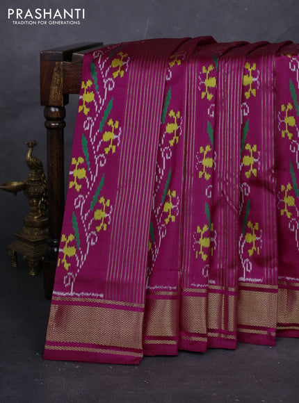 Magenta Pink Pochampally Silk