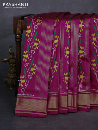 Magenta Pink Pochampally Silk