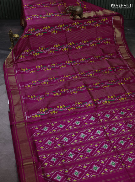 Magenta Pink Pochampally Silk