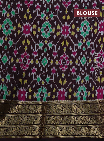 Coffee Brown Pochampally Silk