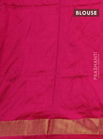 Blue  & Pink Pochampally Silk