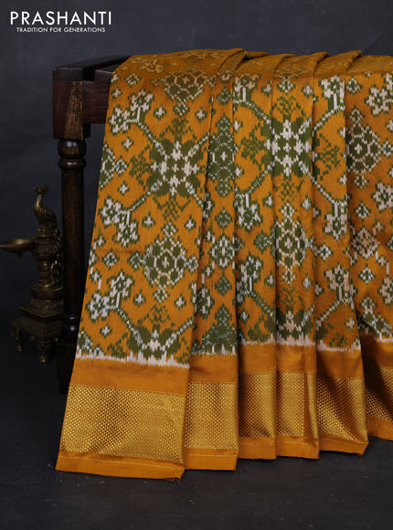 Mustard Pochampally Silk
