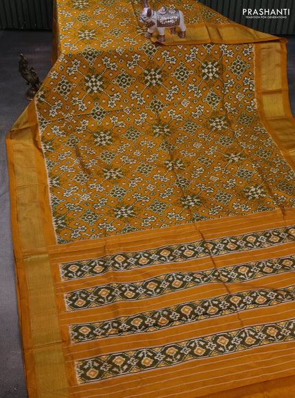 Mustard Pochampally Silk
