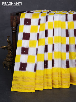 Multi Colour & Yellow Pochampally Silk