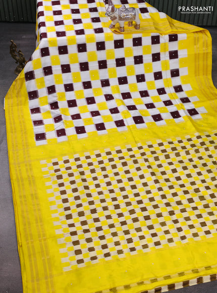 Multi Colour & Yellow Pochampally Silk