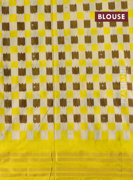 Multi Colour & Yellow Pochampally Silk