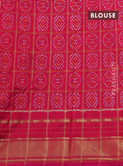 Yellow & Pink Pochampally Silk