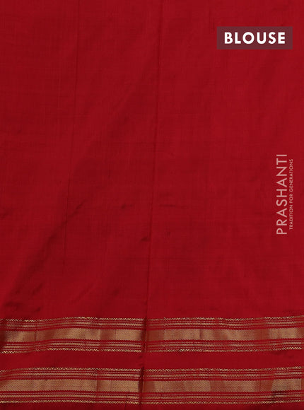 Green & Maroon Pochampally Silk