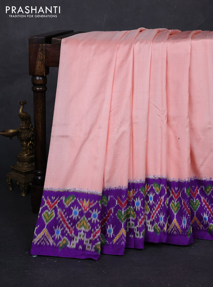Peach & Violet Pochampally Silk
