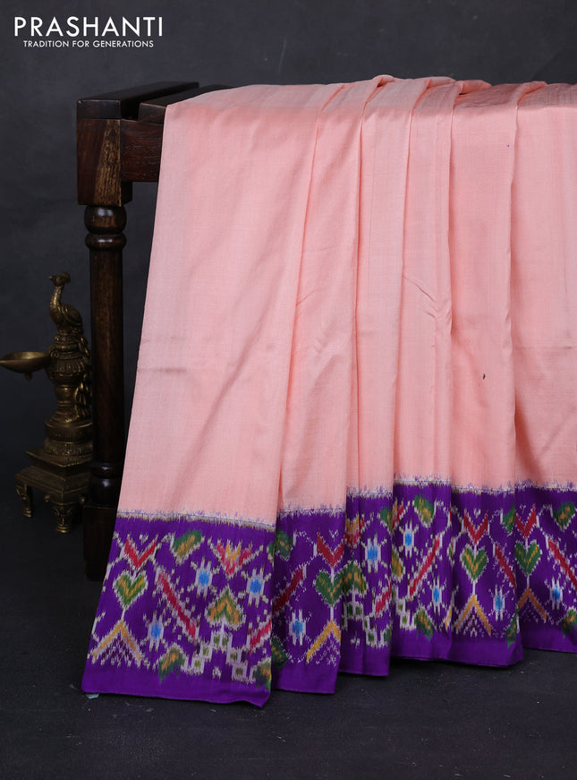 Peach & Violet Pochampally Silk