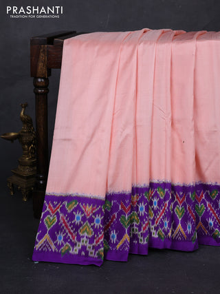 Peach & Violet Pochampally Silk