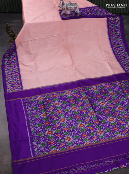 Peach & Violet Pochampally Silk