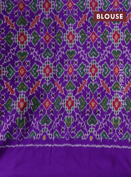 Peach & Violet Pochampally Silk