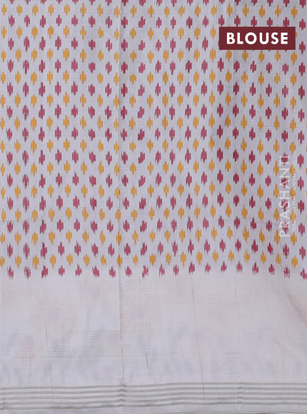 Maroon & Off White Pochampally Silk