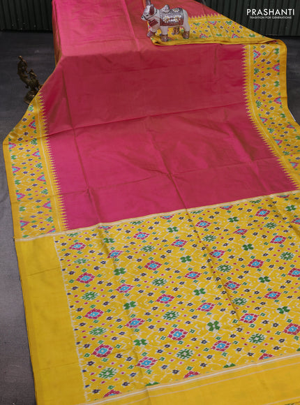 Pink & Yellow Pochampally Silk