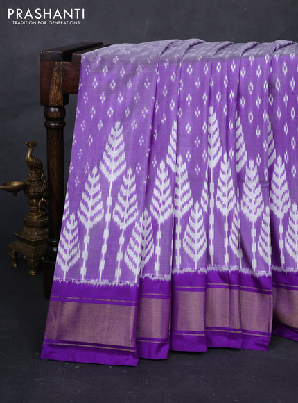Lavender & Violet Pochampally Silk