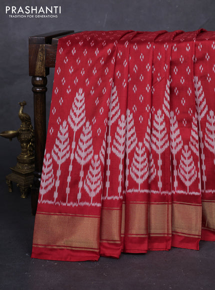 Red Pochampally Silk