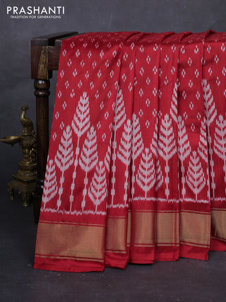 Red Pochampally Silk
