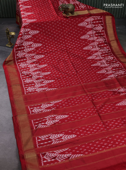 Red Pochampally Silk