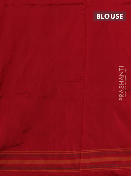 Peach & Red Pochampally Silk