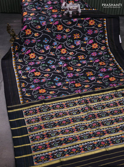 Black Pochampally Silk