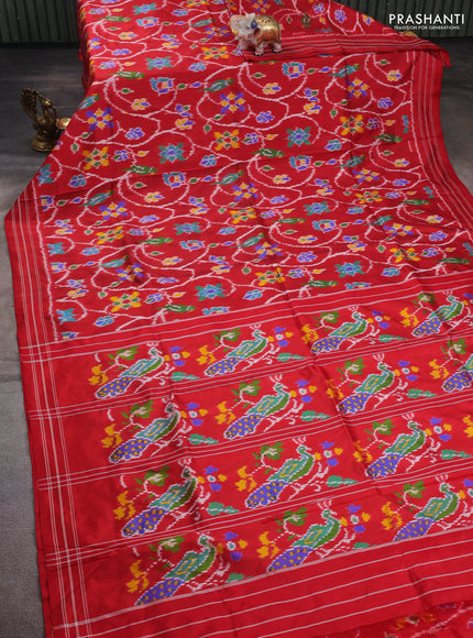 Red Pochampally Silk