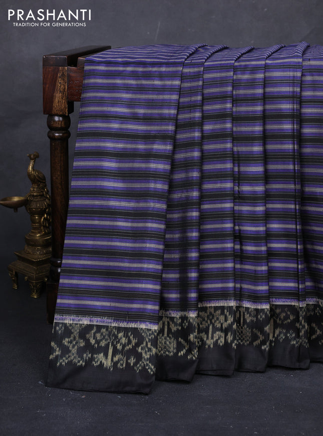 Blue & Black Pochampally Silk