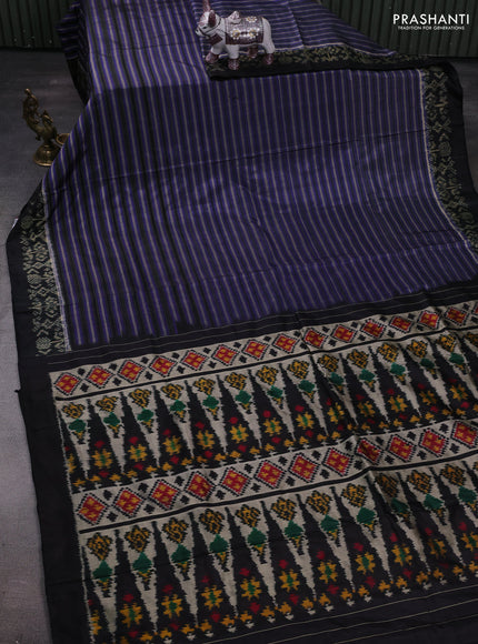 Blue & Black Pochampally Silk