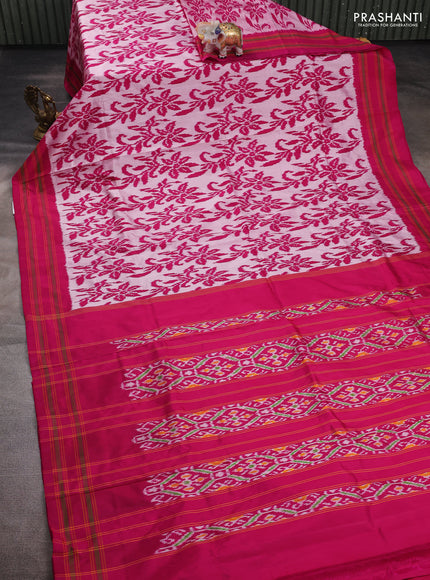 Light Pink & Pink Pochampally Silk