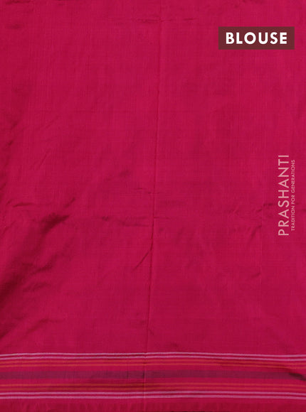 Cream & Pink Pochampally Silk