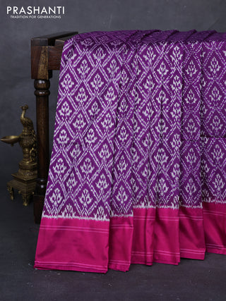 Purple & Pink Pochampally Silk