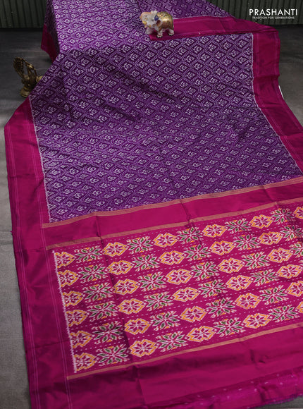 Purple & Pink Pochampally Silk