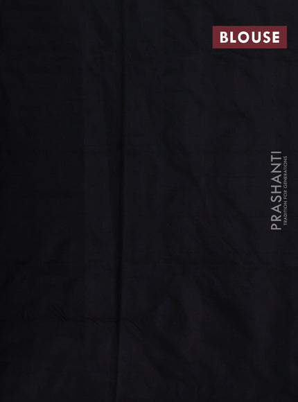 Pastel Peach & Black Pochampally Silk