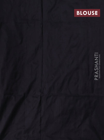Pastel Peach & Black Pochampally Silk