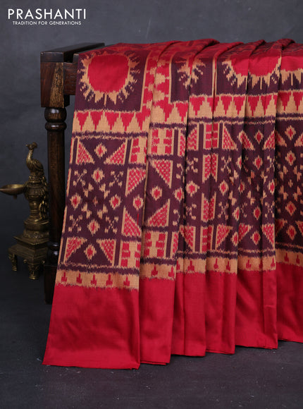 Maroon & Red Pochampally Silk